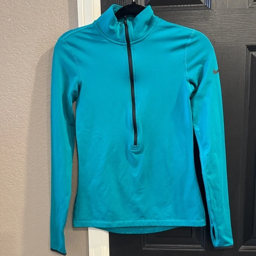 Nike Women's Aqua Half-Zip Sweatshirt